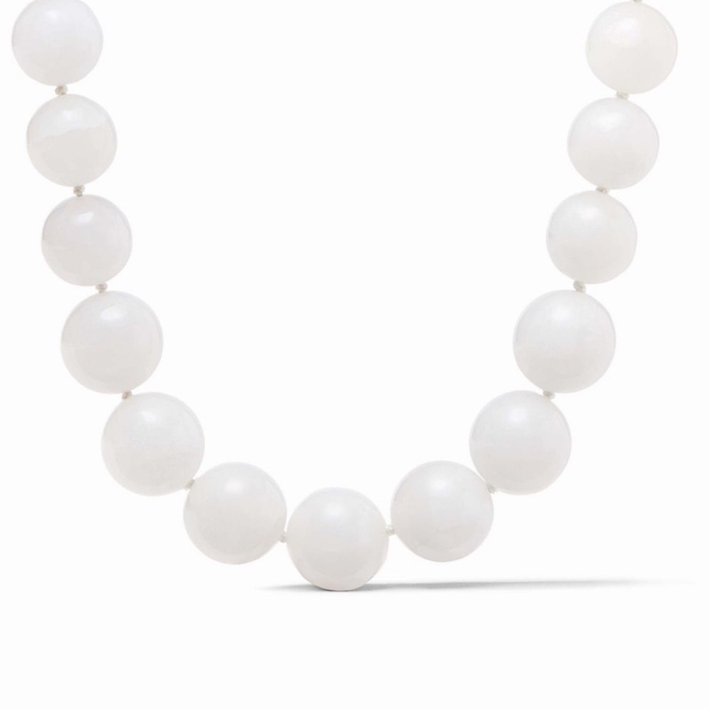 $295 Julie Vos Beaded Necklace Moonstone White Bonbon